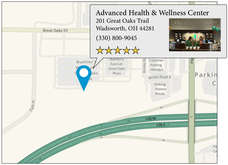 Advanced Health & Wellness Center's location on google map
