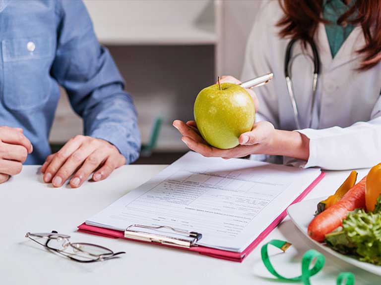 Patient recieving Nutritional Therapy at Advanced Health & Wellness Center in Wadsworth for neuropathuy relief
